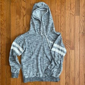 cozy pink nation grey zip up hoodie (SANITIZED)